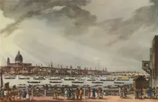 Lord Nelson's Funeral Procession by Water from Greenwich Hospital to Whitehall, January 9th, 1806 Creators: Henri Merke, J Clark