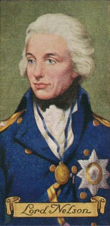 Lord Nelson, taken from a series of cigarette cards, 1935
