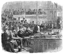 Lord Palmerston making the ministerial statement on Dano-German Affairs..., 1864. Creator: Mason Jackson
