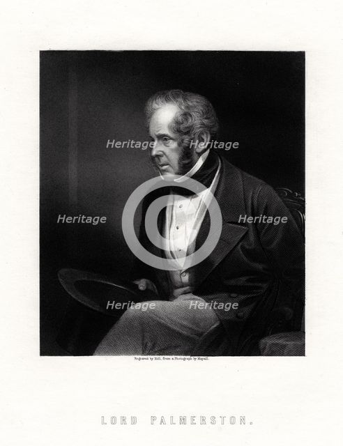 Lord Palmerston, British prime minister, 19th century.Artist: W Holl