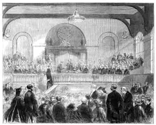 Lord Palmerston distributing certificates to the successful candidates in the recent Oxford..., 1861 Creator: Unknown