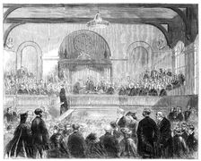 Lord Palmerston distributing certificates to the successful candidates in the recent Oxford..., 1861 Creator: Unknown