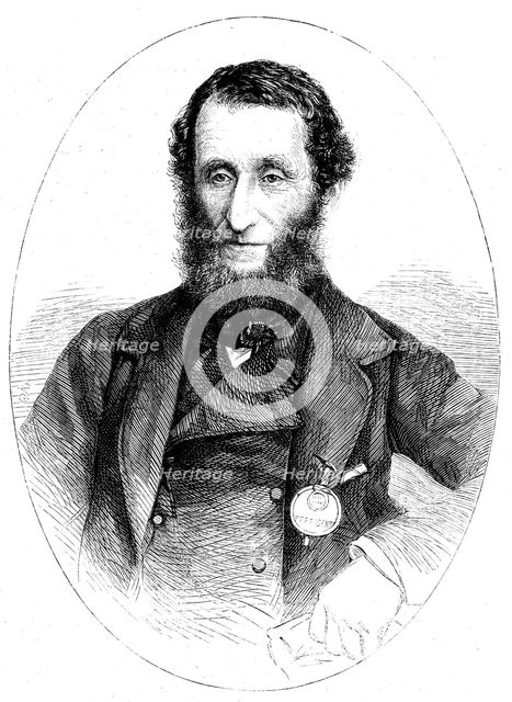 Lord Portman, president of the Royal Agricultural Society, 1862. Creator: Unknown.