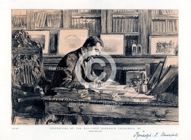 Lord Randolph Churchill (1849-1895), English statesman, 1885. Artist: Unknown