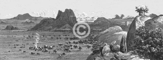 ''Lord Randolph Churchill in South Africa; A Sketch of the Country from Matipi's Kraal', 1891. Creator: Unknown.