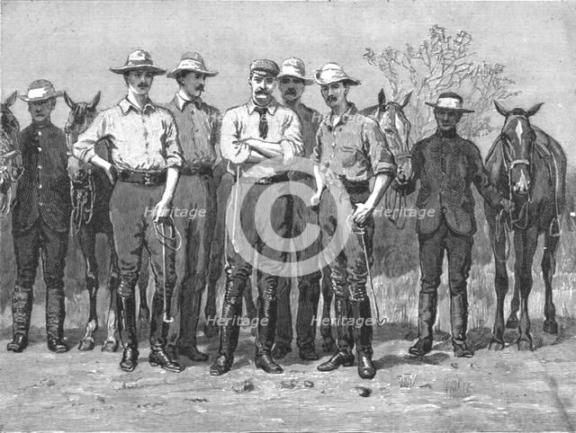 'Lord Randolph Churchill in South Africa; The Average Height of five of the Officers of the...',1891 Creator: Unknown.