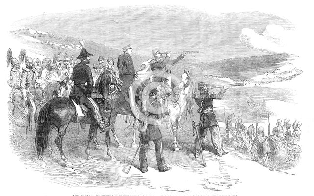 Lord Raglan and General Canrobert visiting the French Outposts opposite Sebastopol, 1854. Creator: Unknown.
