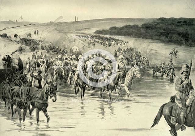 'Lord Roberts and His Army Crossing the Wall River', 1901. Creator: RM Paxton.