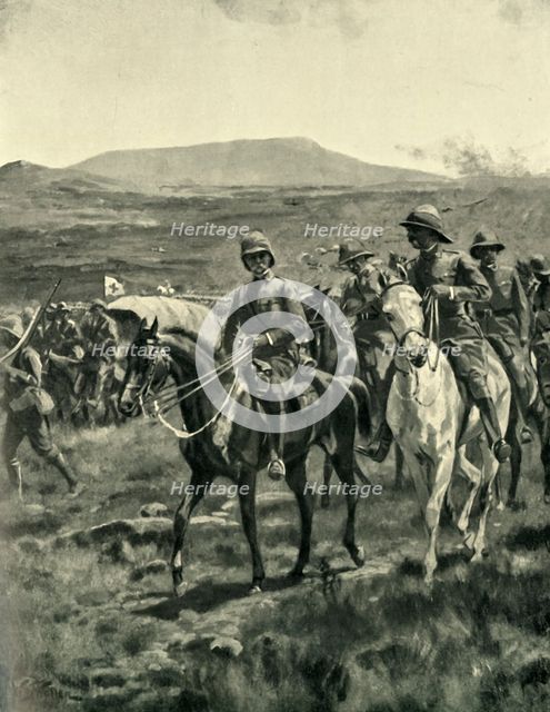 'Lord Roberts and Staff on the Veldt Approaching Pretoria', (1901). Creator: William Barnes Wollen.