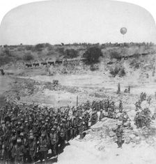 Lord Roberts infantry crossing the Zand River, South Africa, 1900. Artist: Underwood & Underwood