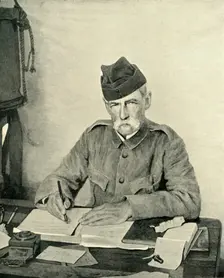 Lord Roberts Writing in his Tent c1900, (1901). Creator: Unknown