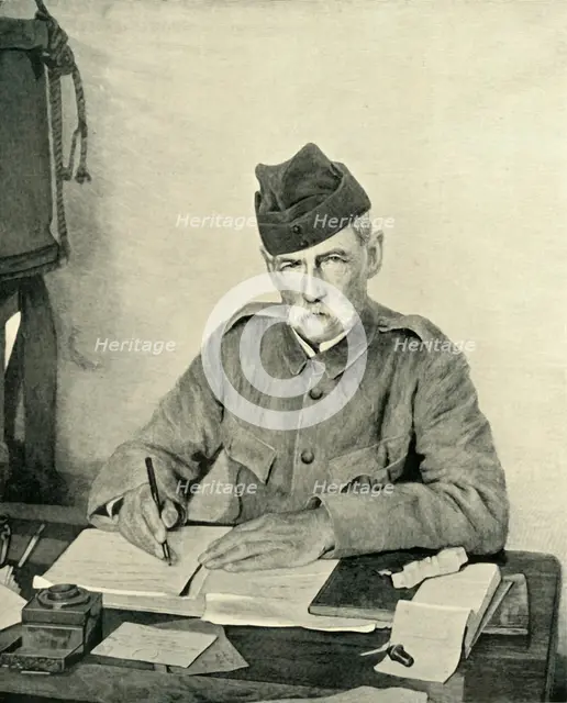 'Lord Roberts Writing in his Tent', c1900, (1901).  Creator: Unknown.