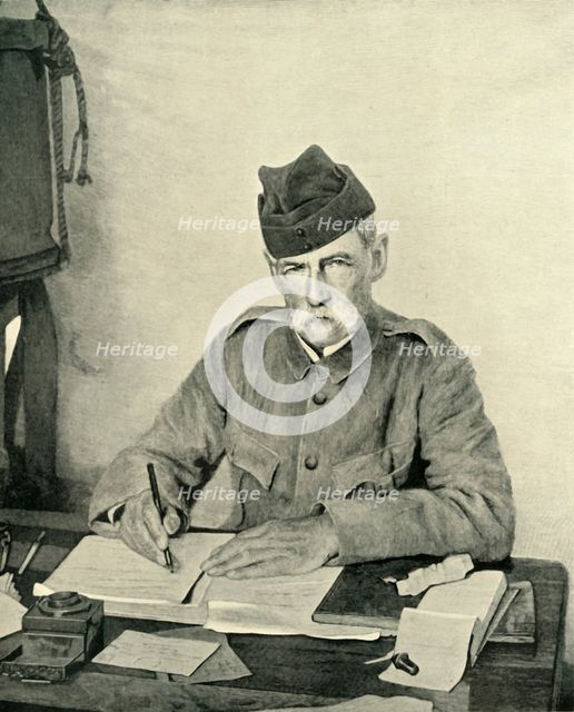 'Lord Roberts Writing in his Tent', c1900, (1901).  Creator: Unknown.