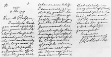 Lord Rothschild's reply to Balfour, following his receipt of the Balfour Declaration, 1917. Creator: Lionel Nathan de Rothschild