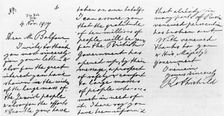 Lord Rothschild's reply to Balfour, following his receipt of the Balfour Declaration, 1917. Creator: Lionel Nathan de Rothschild