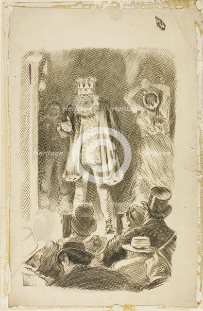 Lord Salisbury Addressing a Meeting, 1870/91. Creator: Charles Samuel Keene.