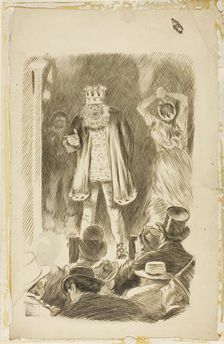 Lord Salisbury Addressing a Meeting, 1870/91. Creator: Charles Samuel Keene