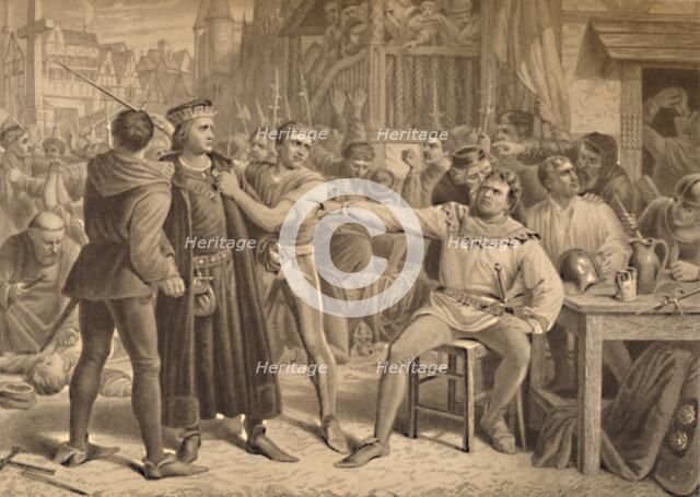 'Lord Saye and Sele Brought Before Jack Cade', 1886. Artist: W Ridgway.