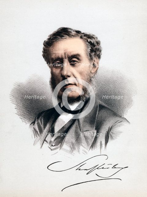 Lord Shaftesbury, English statesman, moral philosopher, philanthropist and factory reformer, c1880. Artist: Anon