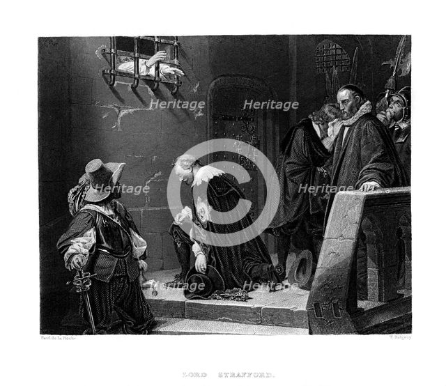 Lord Strafford, 18th century, (1860). Creator: W Ridgway.