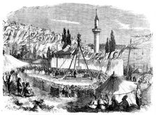 Lord Stratford de Redcliffe laying the Foundation Stone of the Memorial Church at..., 1858. Creator: Unknown