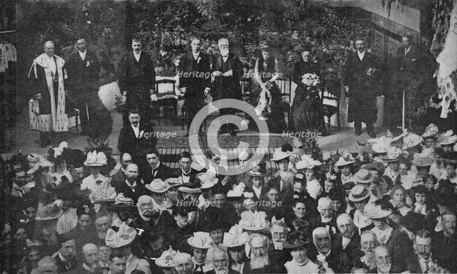 'Lord Strathcona Opening the Free Church Bazaar in his Native Town of Forres', 1900. Artist: Unknown.