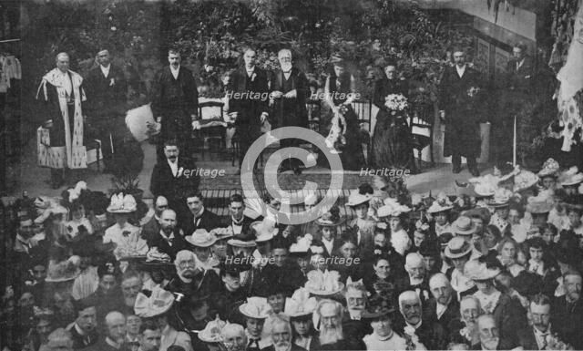 'Lord Strathcona Opening the Free Church Bazaar in his Native Town of Forres', 1900. Artist: Unknown.