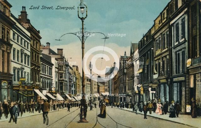 Lord Street, Liverpool, c1910. Artist: Unknown.
