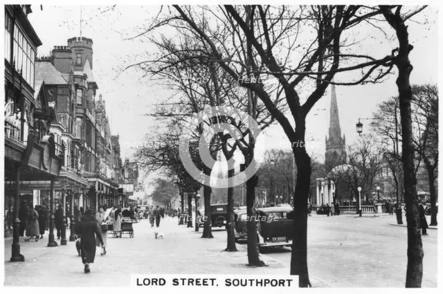 Lord Street, Southport, 1937. Artist: Unknown