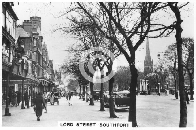 Lord Street, Southport, 1937. Artist: Unknown
