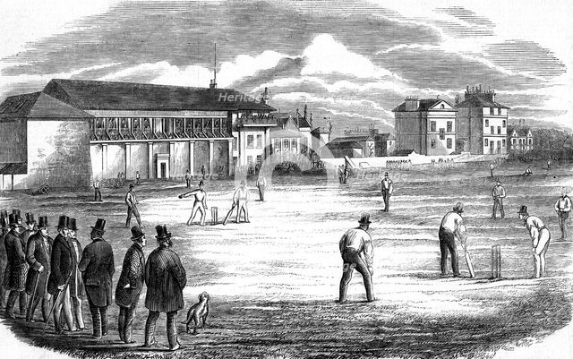 Lord's Cricket Ground, London, 1858. Artist: Unknown