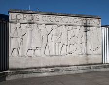 Lords Cricket Ground, Relief Sculpture, St John's Wood, City of Westminster, London, 2012. Creator: Simon Inglis