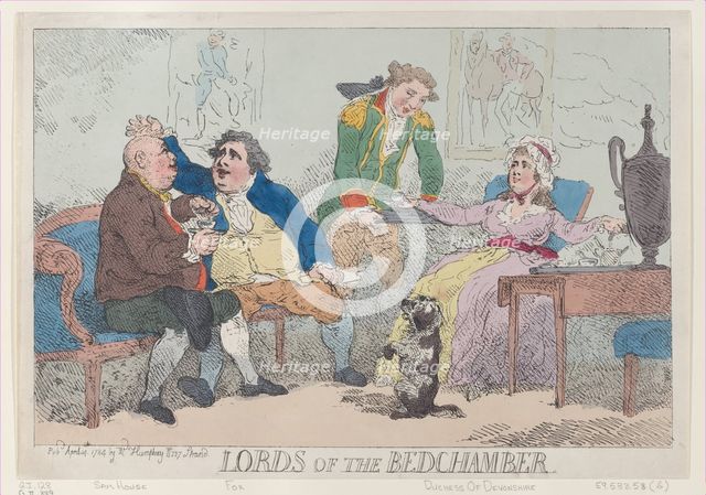 Lords of the Bedchamber, April 14, 1784., April 14, 1784. Creator: Thomas Rowlandson.
