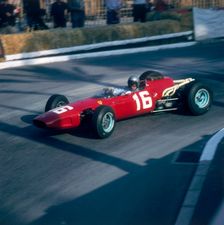 Lorenzo Bandini driving a Ferrari 246, in the Monaco Grand Prix, Monte Carlo, 1966