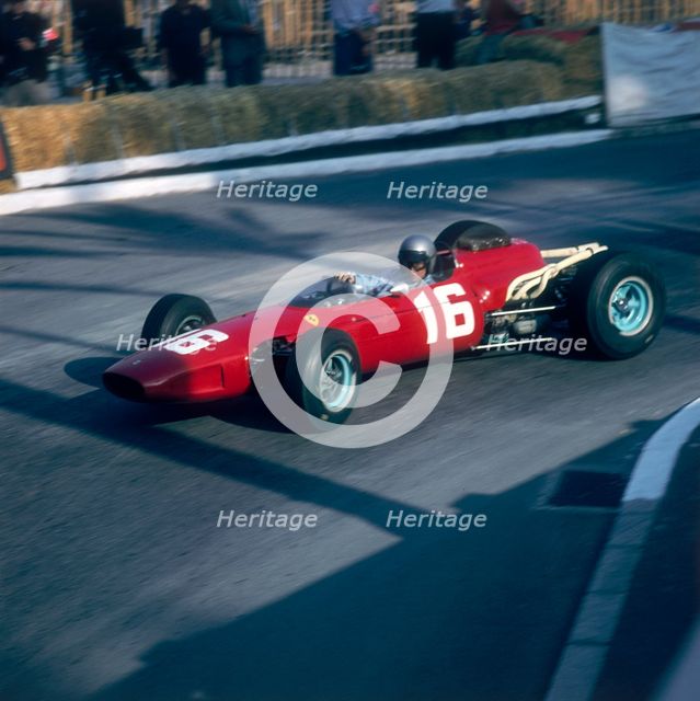 Lorenzo Bandini driving a Ferrari 246, in the Monaco Grand Prix, Monte Carlo, 1966. Artist: Unknown