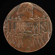 Lorenzo de Medici, il Magnifico, 1449-1492 (The Pazzi Conspiracy Medal) [obverse], 1478. Creator: Bertoldo di Giovanni