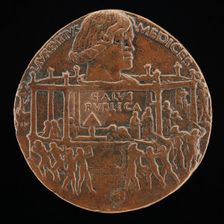 Lorenzo de Medici, il Magnifico, 1449-1492 (The Pazzi Conspiracy Medal) [obverse], 1478. Creator: Bertoldo di Giovanni