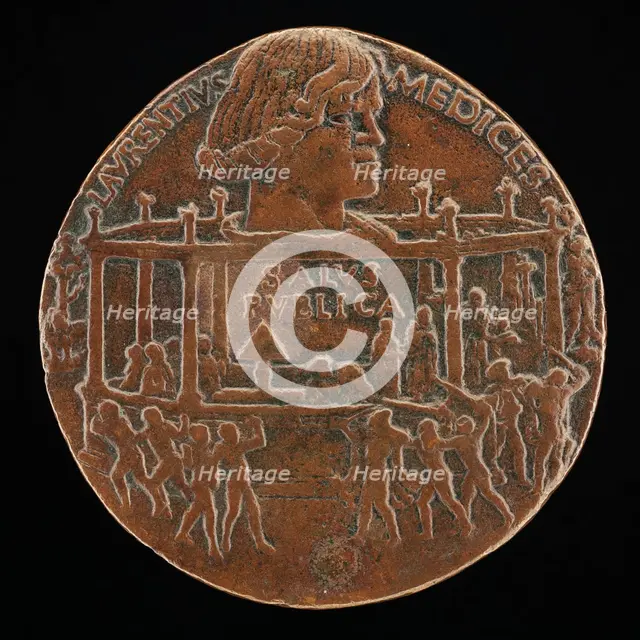 Lorenzo de' Medici, il Magnifico, 1449-1492 (The Pazzi Conspiracy Medal) [obverse], 1478. Creator: Bertoldo di Giovanni.
