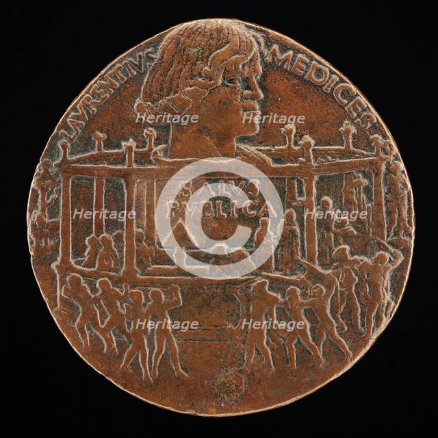 Lorenzo de' Medici, il Magnifico, 1449-1492 (The Pazzi Conspiracy Medal) [obverse], 1478. Creator: Bertoldo di Giovanni.