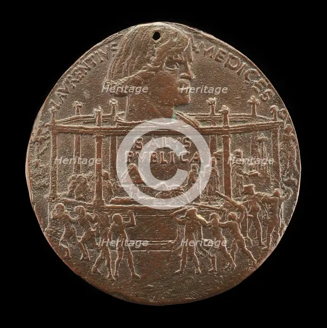 Lorenzo de' Medici, il Magnifico, 1449-1492 (The Pazzi Conspiracy Medal) [obverse], 1478. Creator: Bertoldo di Giovanni.