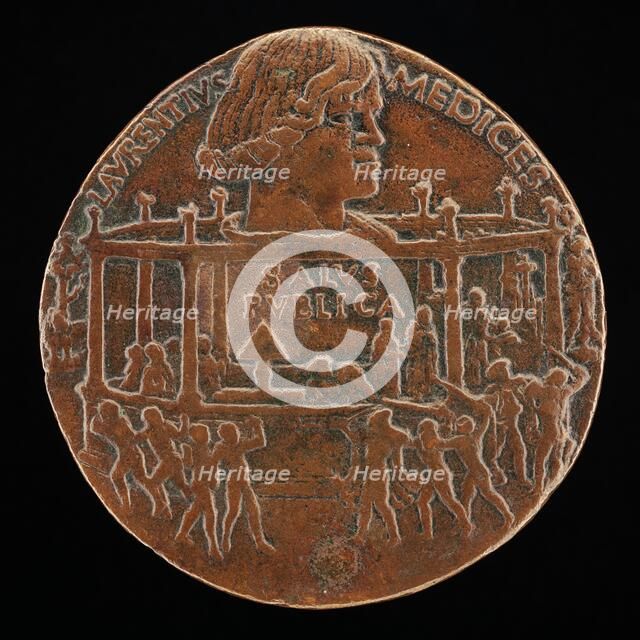 Lorenzo de' Medici, il Magnifico, 1449-1492 (The Pazzi Conspiracy Medal) [obverse], 1478. Creator: Bertoldo di Giovanni.