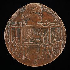 Lorenzo de Medici, il Magnifico, 1449-1492 (The Pazzi Conspiracy Medal) [obverse], 1478. Creator: Bertoldo di Giovanni