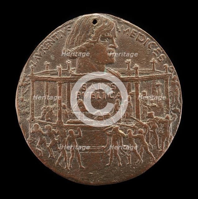 Lorenzo de' Medici, il Magnifico, 1449-1492 (The Pazzi Conspiracy Medal) [obverse], 1478. Creator: Bertoldo di Giovanni.