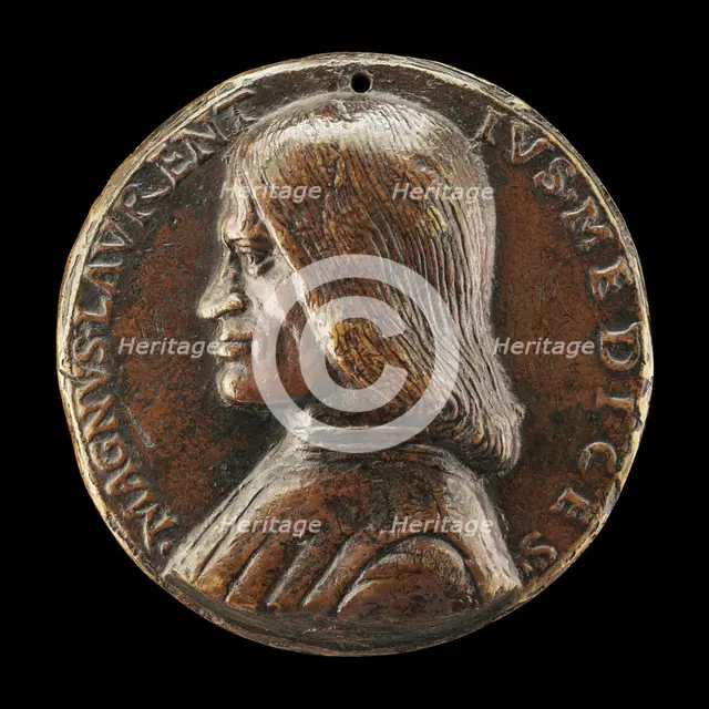 Lorenzo de' Medici, il Magnifico, 1449-1492 [obverse], c. 1490. Creator: Niccolo Fiorentino.