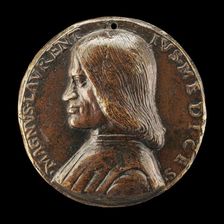 Lorenzo de Medici, il Magnifico, 1449-1492 [obverse], c. 1490. Creator: Niccolo Fiorentino