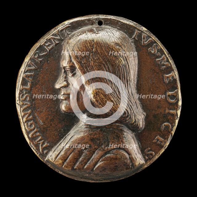 Lorenzo de' Medici, il Magnifico, 1449-1492 [obverse], c. 1490. Creator: Niccolo Fiorentino.