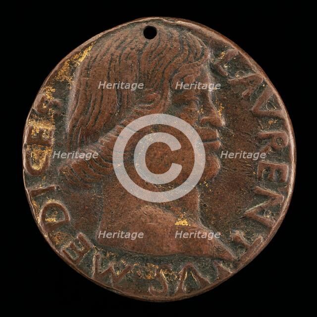Lorenzo de' Medici, il Magnifico, 1449-1492 [obverse]. Creator: Bertoldo di Giovanni.
