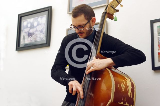 Lorenzo Morabito, Renato D’Aiello Trio, Clocktower Cafe Jazz Club, Croydon, London, 2024. Creator: Brian O'Connor.