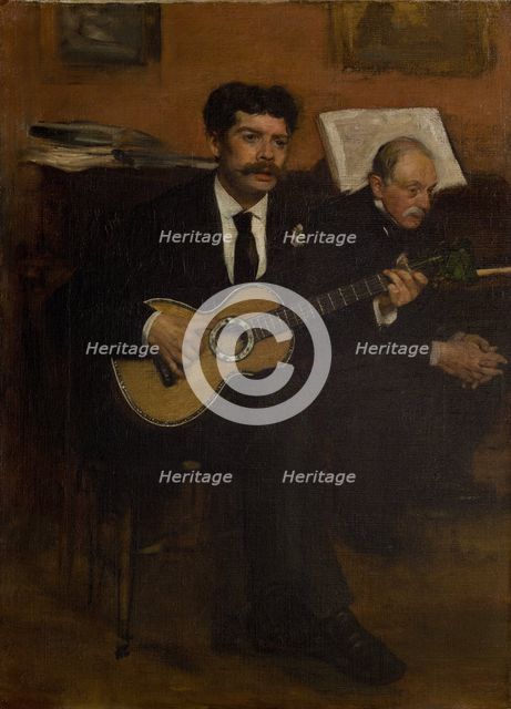 Lorenzo Pagans and Auguste de Gas, 1871-1872. Artist: Degas, Edgar (1834-1917)
