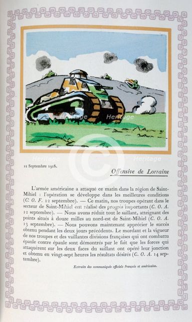 Lorraine offensive, 12th September 1918, (1919). Artist: Andre Helle